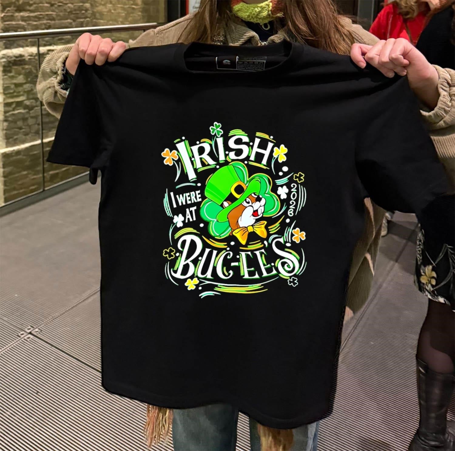Irish I Were At Buc-ee's St. Patrick's Day 2026 - Adult & Kids T-Shirts, Sweatshirts & Hoodies apparel design preview 2