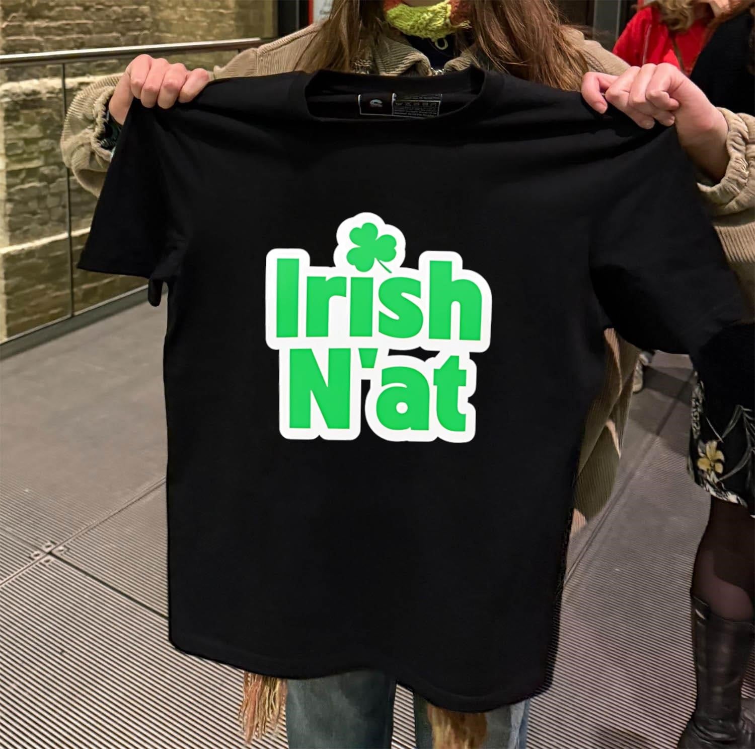 Irish N'at Green Clover Shamrock Pittsburgh Dialect - Adult & Kids T-Shirts, Sweatshirts & Hoodies apparel design preview 2