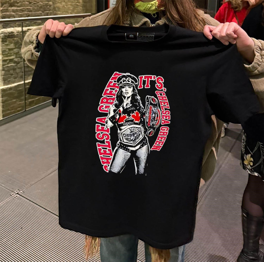 It's Chelsea Green Champion Female Wrestler Portrait - Adult & Kids T-Shirts, Sweatshirts & Hoodies apparel design preview 2