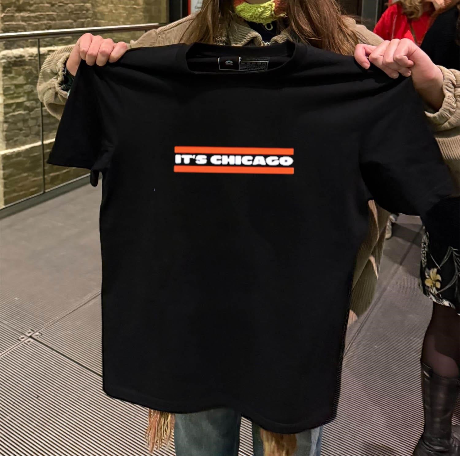 It's Chicago Orange Horizontal Lines - Adult & Kids T-Shirts, Sweatshirts & Hoodies apparel design preview 2