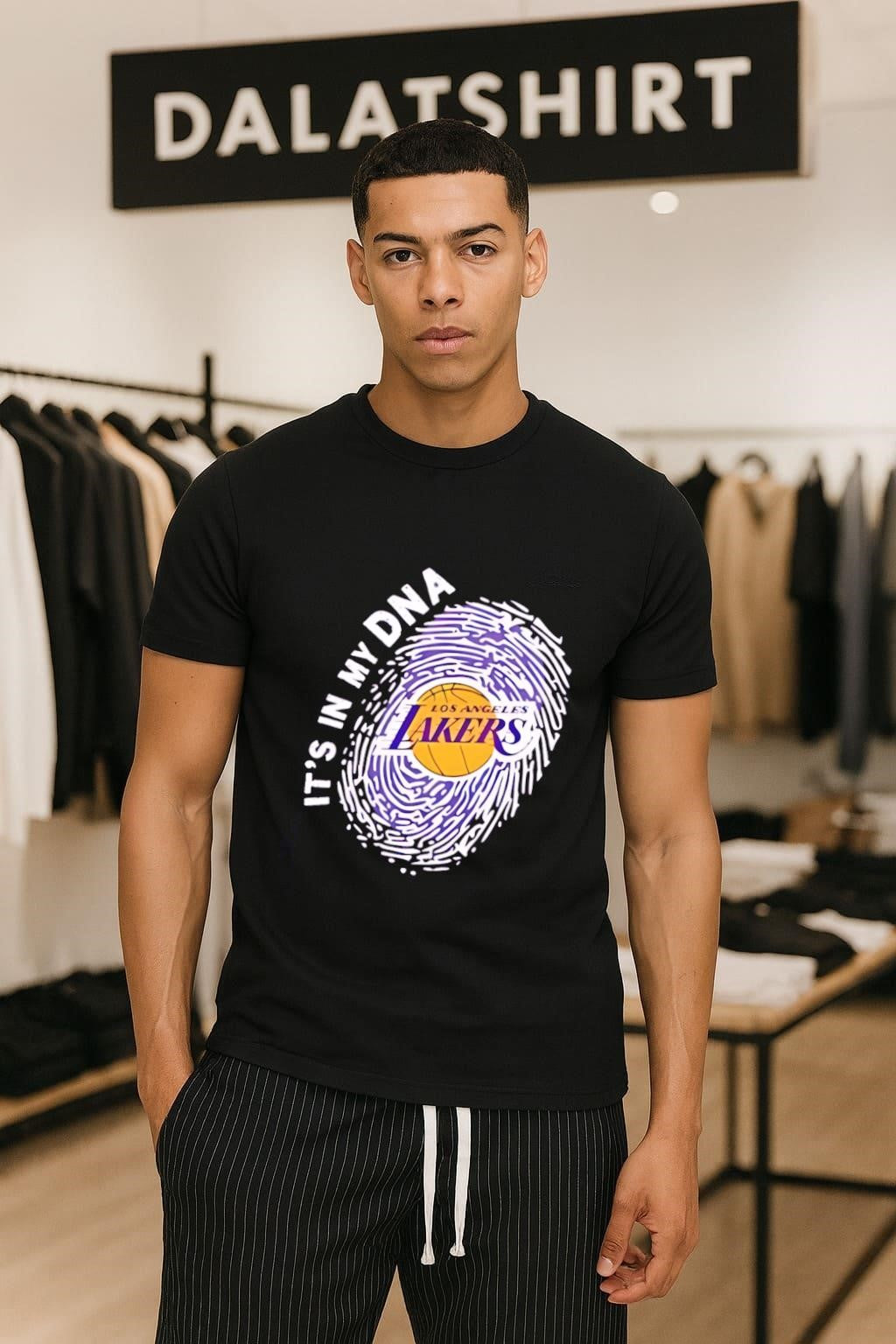 It's In My DNA Los Angeles Lakers Fingerprint - Adult & Kids T-Shirts, Sweatshirts & Hoodies apparel design preview 1