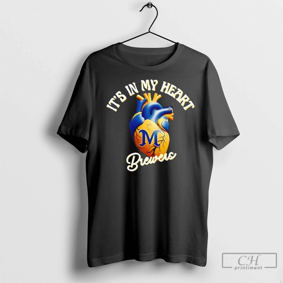 Its In My Heart Milwaukee Brewers - Adult & Kids T-Shirts, Sweatshirts & Hoodies apparel design preview 1
