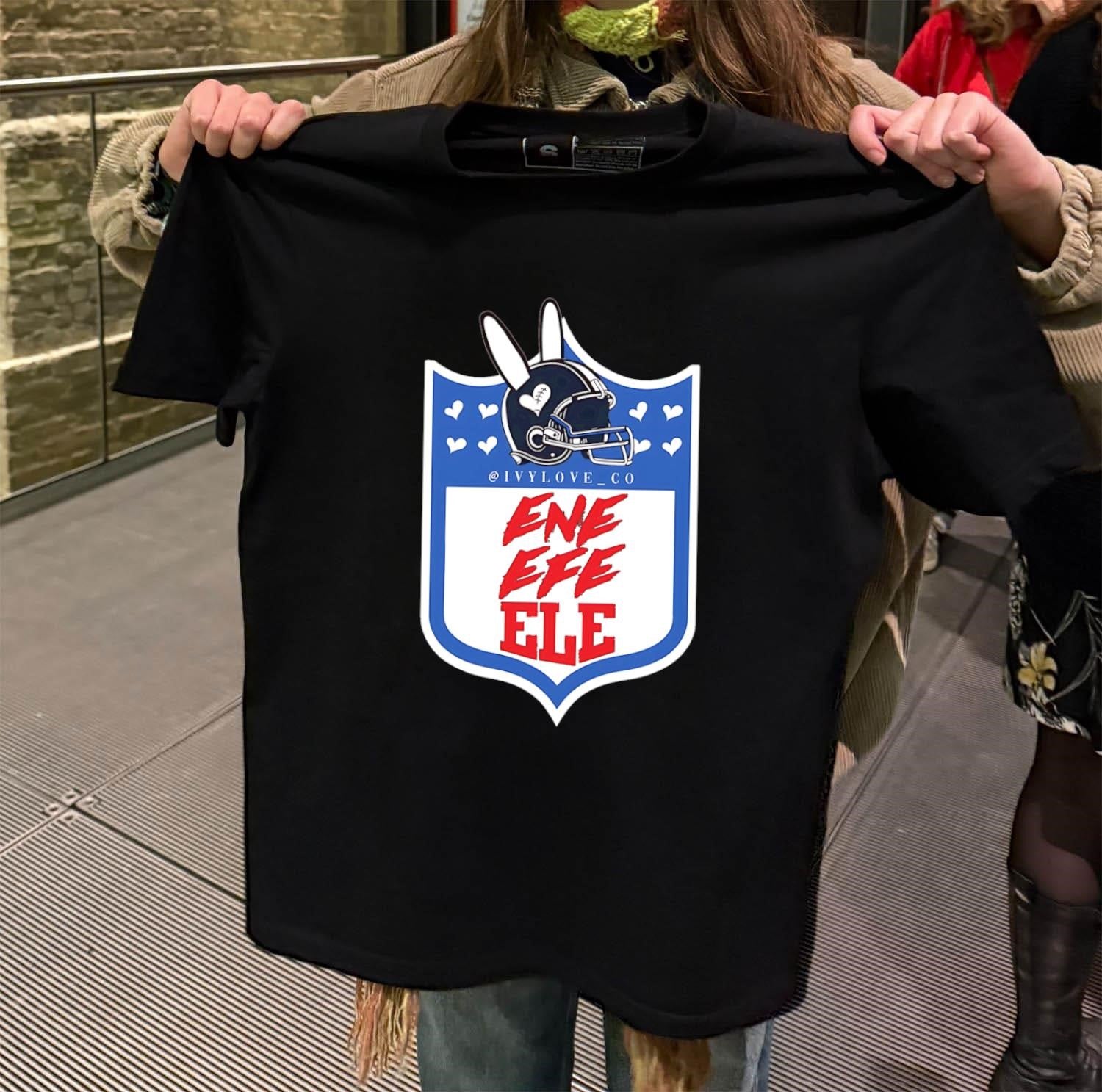 Ivy Love Co ENE EFE ELE Football Helmet Bunny Ears - Adult & Kids T-Shirts, Sweatshirts & Hoodies apparel design preview 2