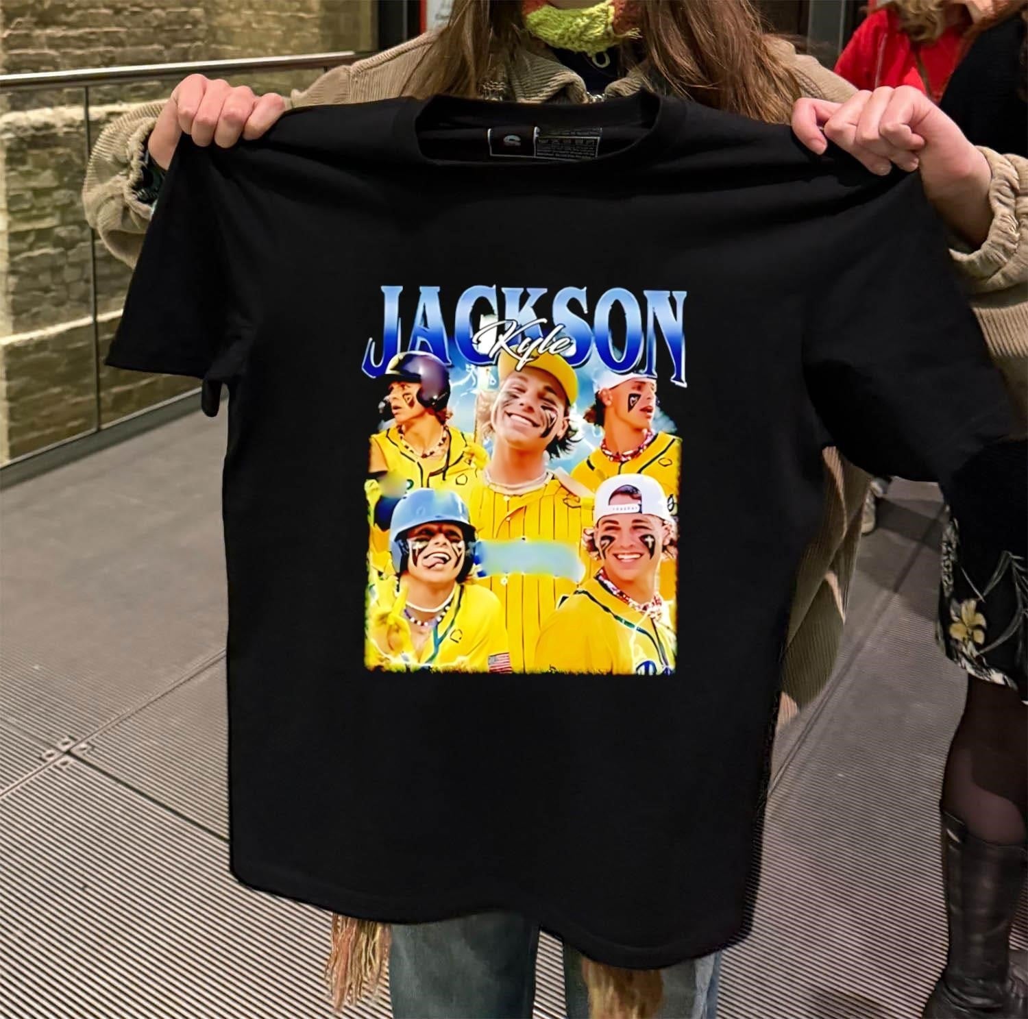 Jackson Kyle Baseball Player Lightning Graphic - Adult & Kids T-Shirts, Sweatshirts & Hoodies apparel design preview 2