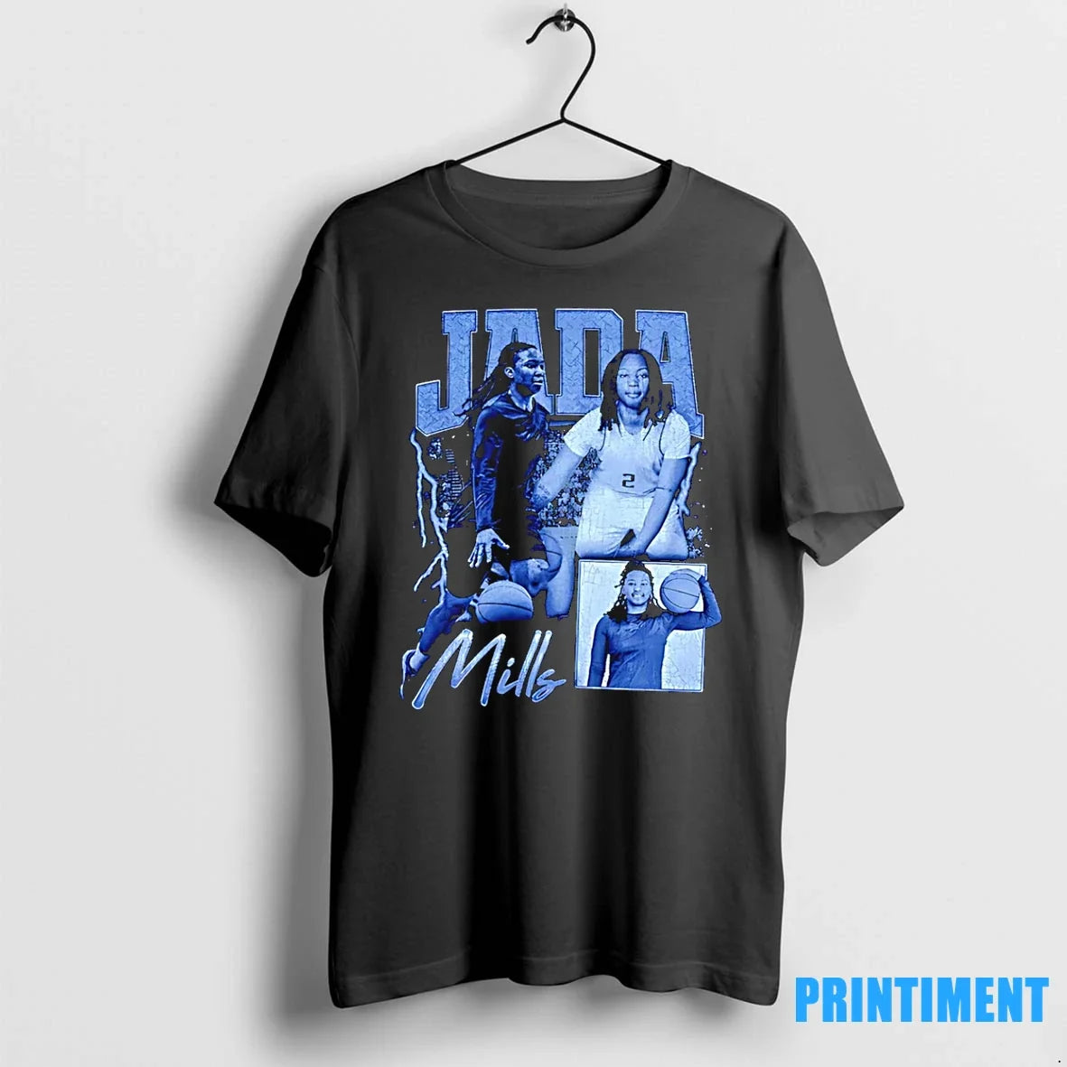 Jada Mills Womens Basketball Graphic Vintage Sweater - Adult & Kids T-Shirts, Sweatshirts & Hoodies apparel design preview 1