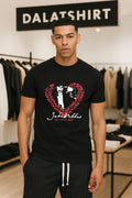 Jake Webber love me to death heart roses portrait - Adult & Kids T-Shirts, Sweatshirts & Hoodies apparel design preview 1