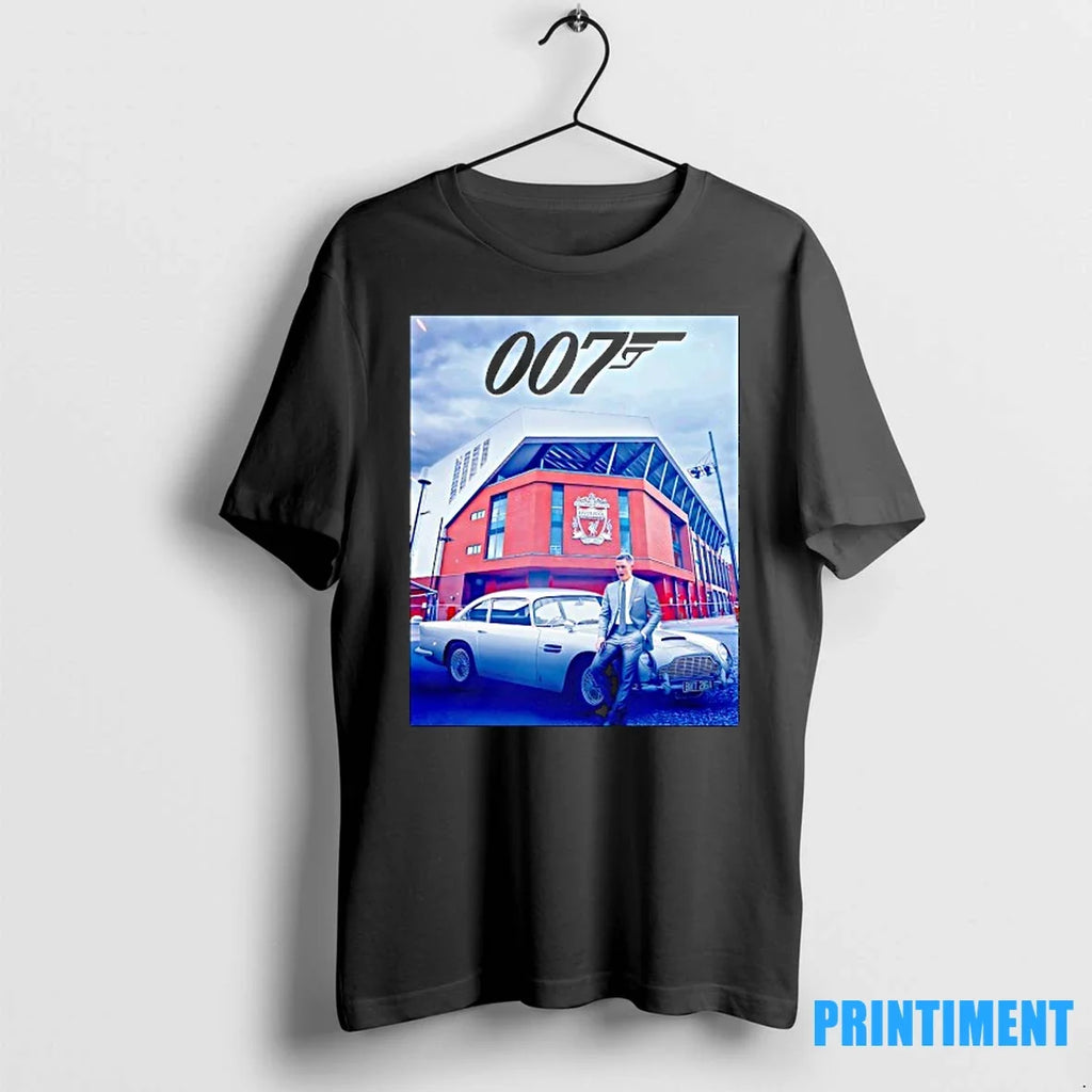 James Bond X Aston Martin Db5 007 Liverpool Stadium - Adult & Kids T-Shirts, Sweatshirts & Hoodies apparel design preview 1