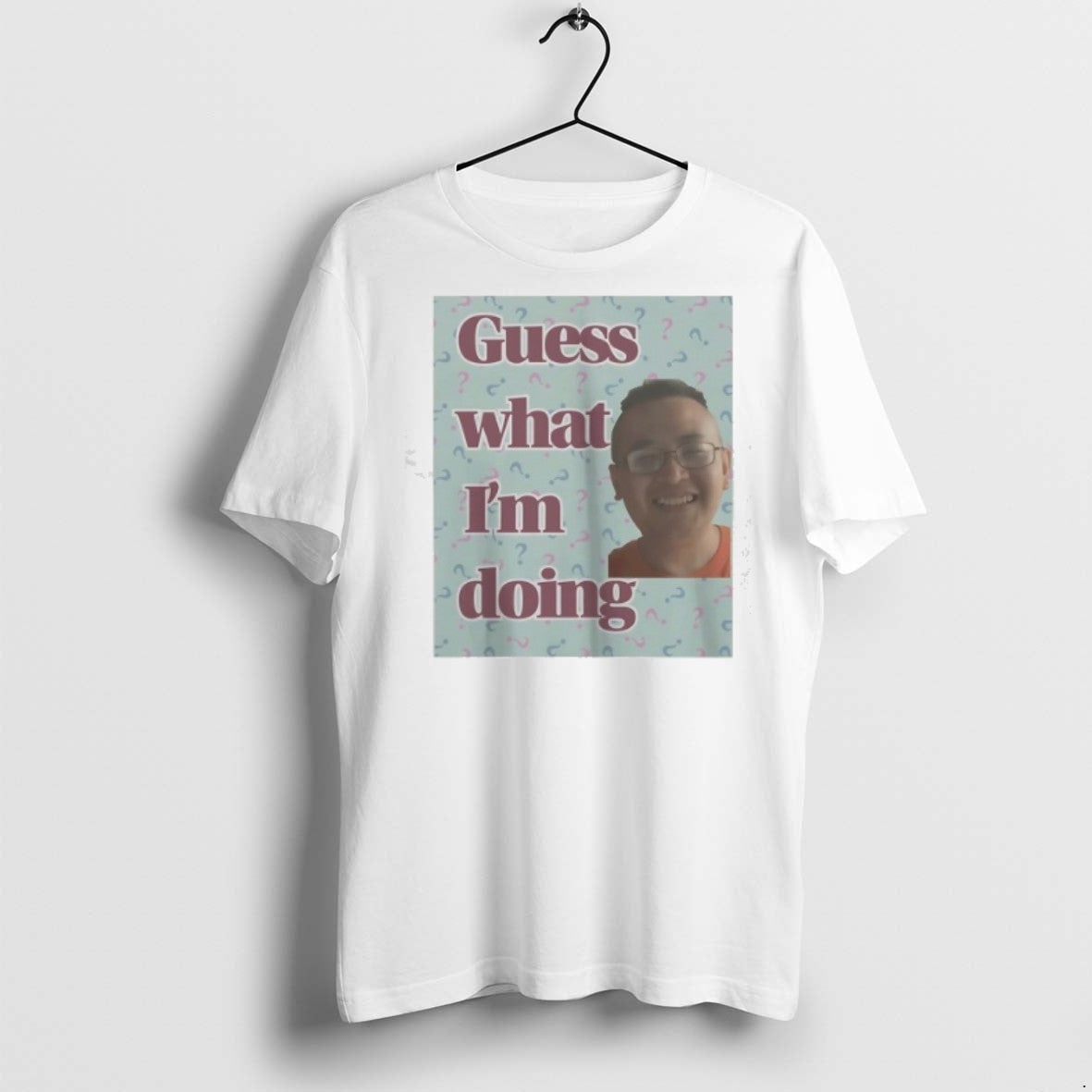 James Cage White Guess What Im Doing - Adult & Kids T-Shirts, Sweatshirts & Hoodies apparel design preview 1