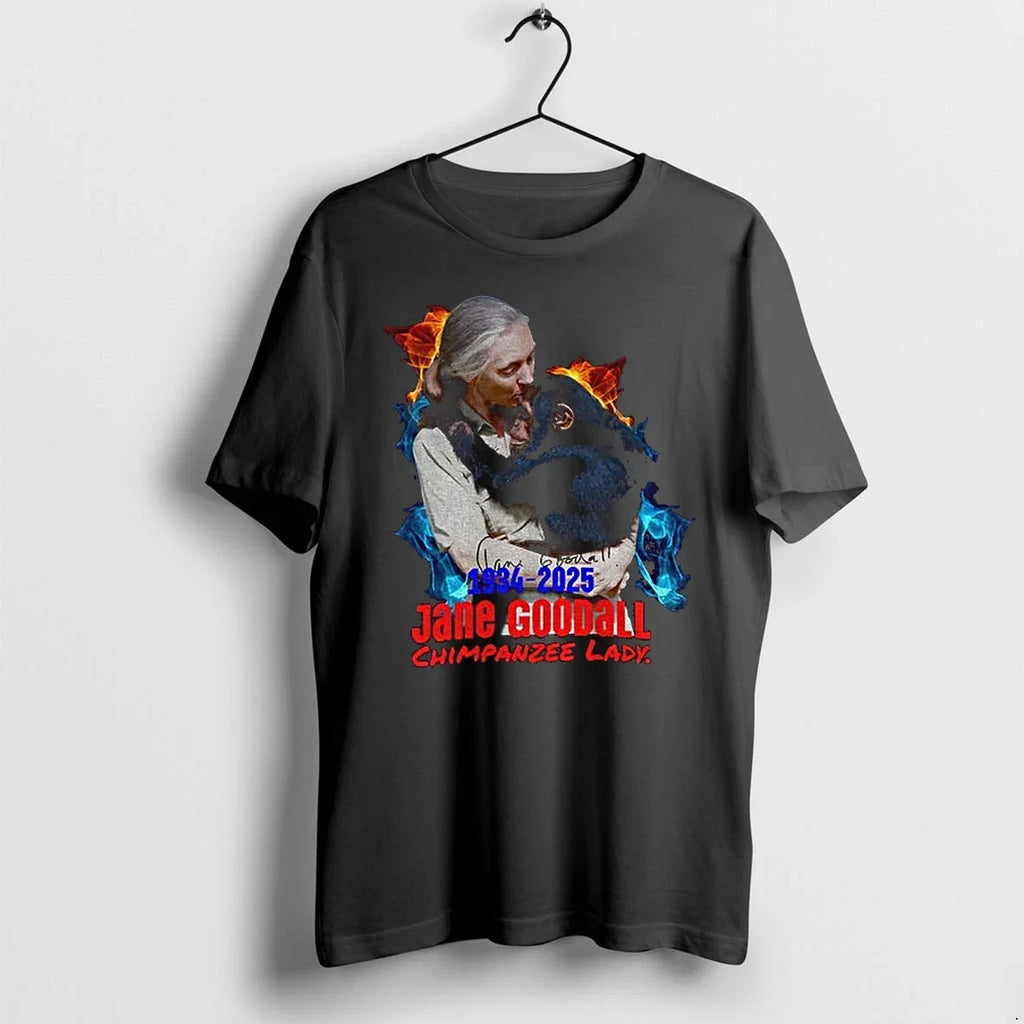 Jane Goodall Chimpanzee Lady Rip 1934 2025 Sweater - Adult & Kids T-Shirts, Sweatshirts & Hoodies apparel design preview 1