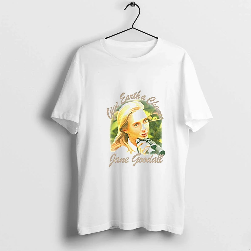 Jane Goodall Give Earth A Chance Sweater - Adult & Kids T-Shirts, Sweatshirts & Hoodies apparel design preview 1