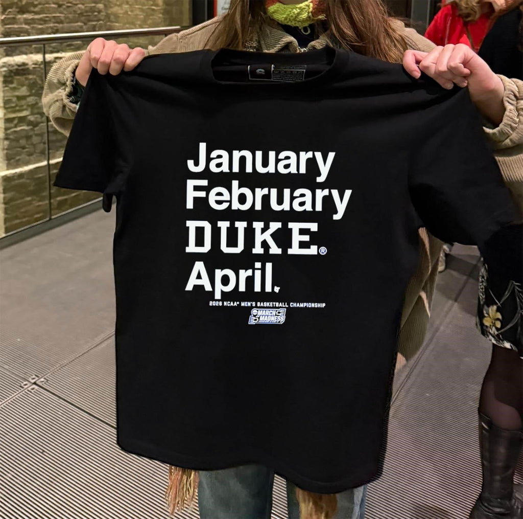 January February Duke April NCAA Division I men's - Adult & Kids T-Shirts, Sweatshirts & Hoodies apparel design preview 2