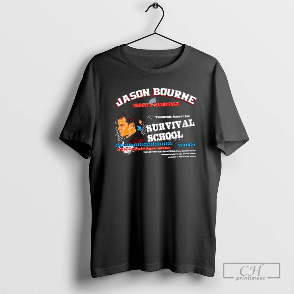 Jason Bourne Urban And Suburban Survival School - Adult & Kids T-Shirts, Sweatshirts & Hoodies apparel design preview 1