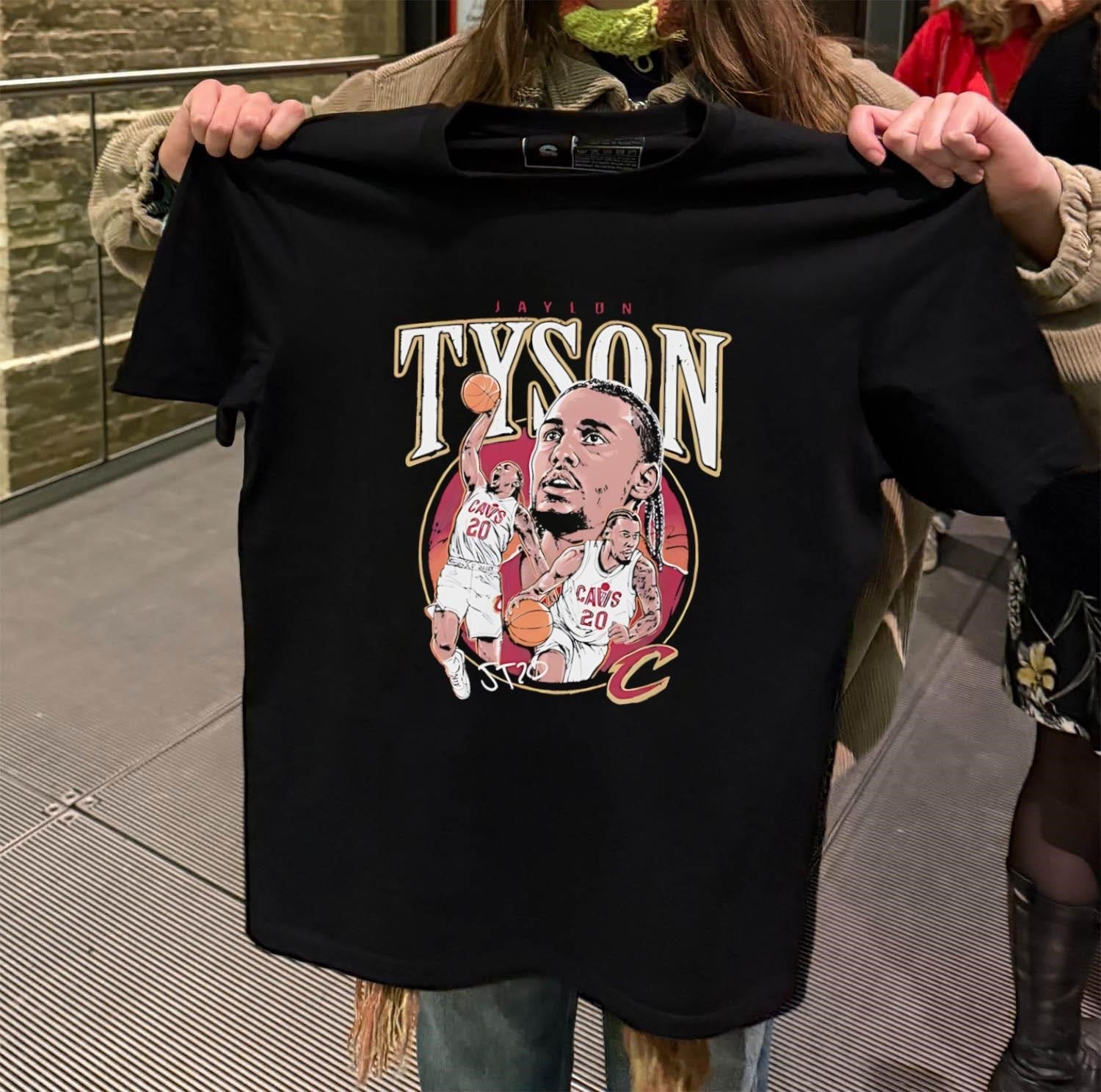 Jaylon Tyson Cleveland Cavaliers Signature Graphic - Adult & Kids T-Shirts, Sweatshirts & Hoodies apparel design preview 2