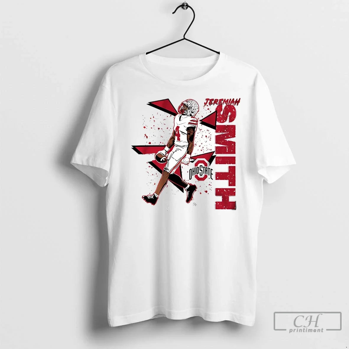 Jeremiah Smith Shout 90s Style Ohio State Football - Adult & Kids T-Shirts, Sweatshirts & Hoodies apparel design preview 1