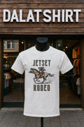 Jetset Rodeo Rooster Riding Galloping Horse with - Adult & Kids T-Shirts, Sweatshirts & Hoodies apparel design preview 1