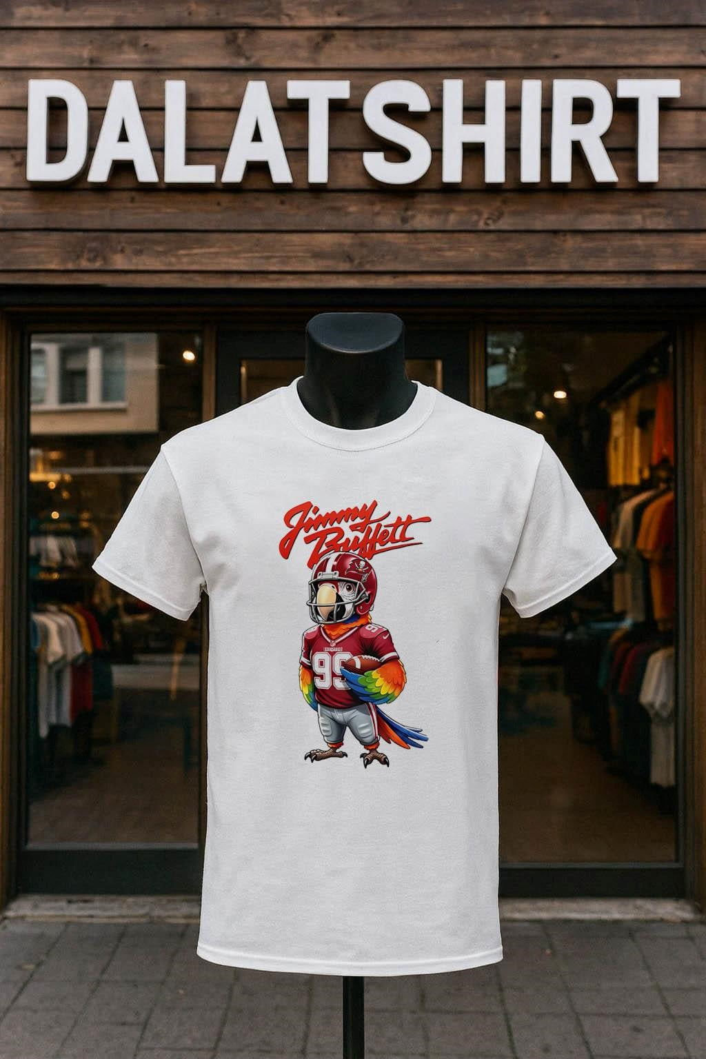 Jimmy Buffett Tampa Bay Buccaneers Football Parrot 99 - Adult & Kids T-Shirts, Sweatshirts & Hoodies apparel design preview 1