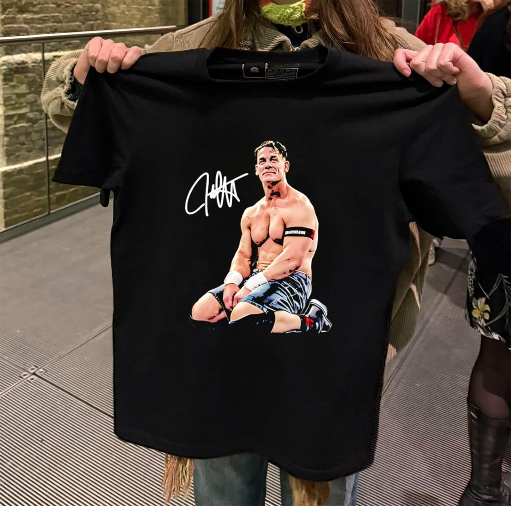John Cena Pro Wrestler Autograph Signature - Adult & Kids T-Shirts, Sweatshirts & Hoodies apparel design preview 2