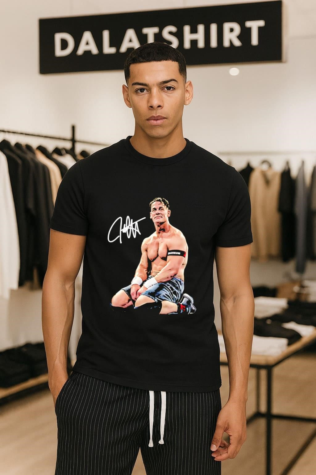 John Cena Pro Wrestler Autograph Signature - Adult & Kids T-Shirts, Sweatshirts & Hoodies apparel design preview 1
