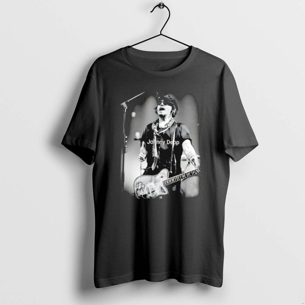 Johnny Depp Singing Photo - Adult & Kids T-Shirts, Sweatshirts & Hoodies apparel design preview 1