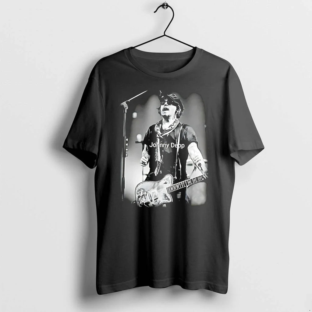 Johnny Depp Singing Photo Sweater - Adult & Kids T-Shirts, Sweatshirts & Hoodies apparel design preview 1