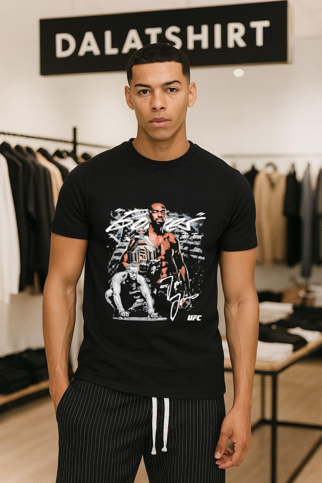 Jon Jones Bones UFC World Champion Signature - Adult & Kids T-Shirts, Sweatshirts & Hoodies apparel design preview 1