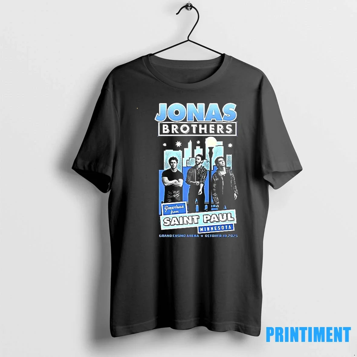Jonas Brothers Greetings From Saint Paul Minnesota - Adult & Kids T-Shirts, Sweatshirts & Hoodies apparel design preview 1