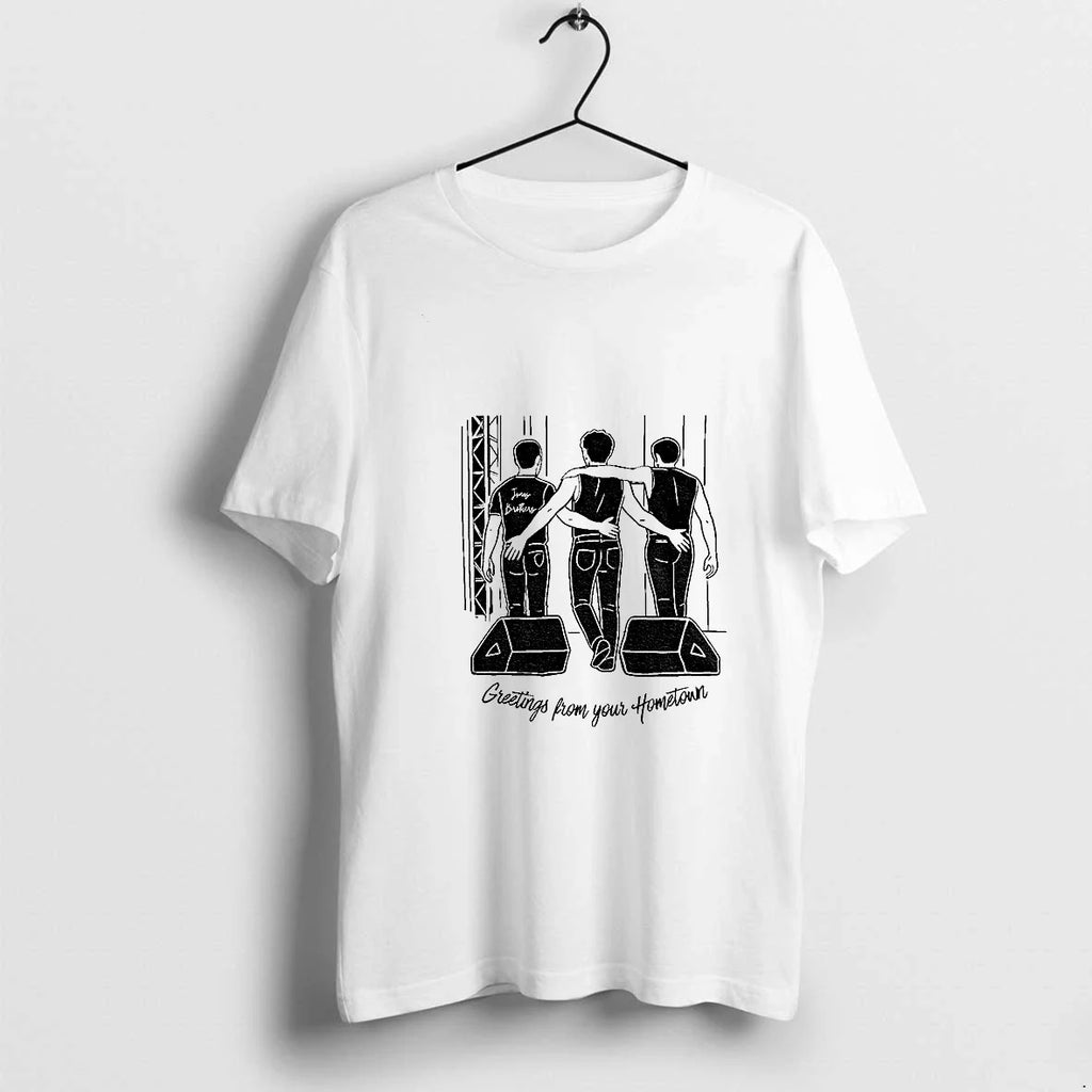 Jonas Brothers Greetings From Your Hometown Exit - Adult & Kids T-Shirts, Sweatshirts & Hoodies apparel design preview 1