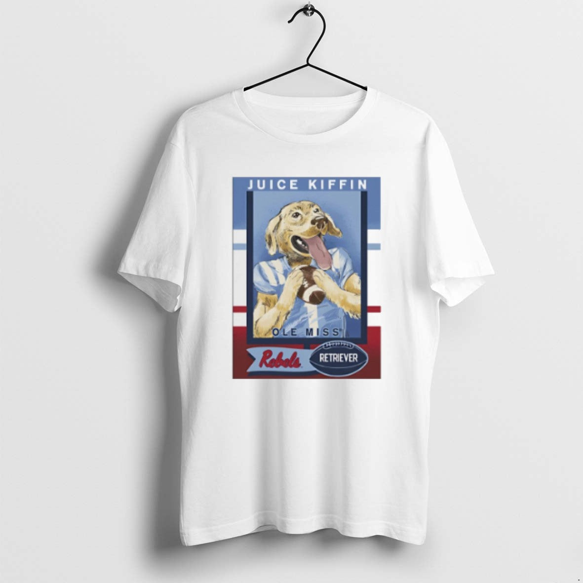 Juice Kiffin Ole Miss Football Dog Card - Adult & Kids T-Shirts, Sweatshirts & Hoodies apparel design preview 1
