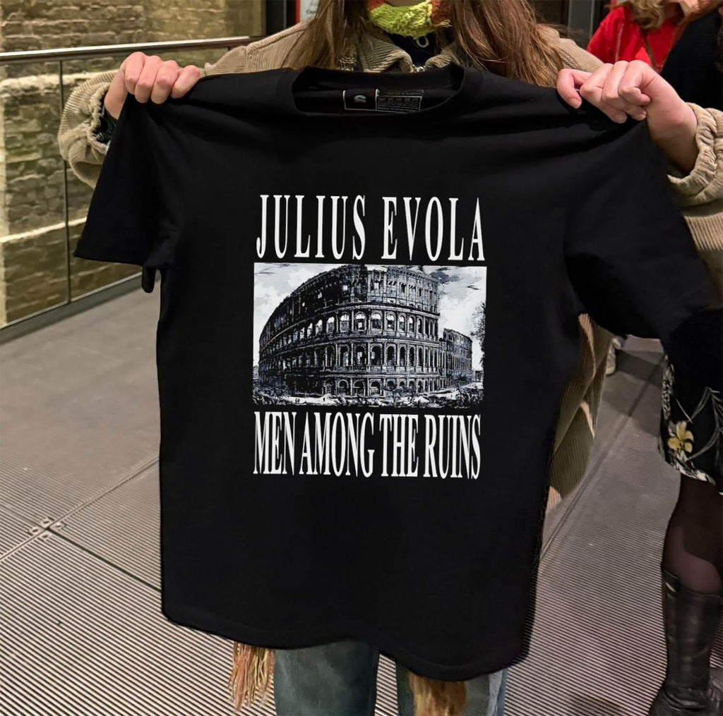 Julius Evola Men Among The Ruins Roman Colosseum - Adult & Kids T-Shirts, Sweatshirts & Hoodies apparel design preview 2