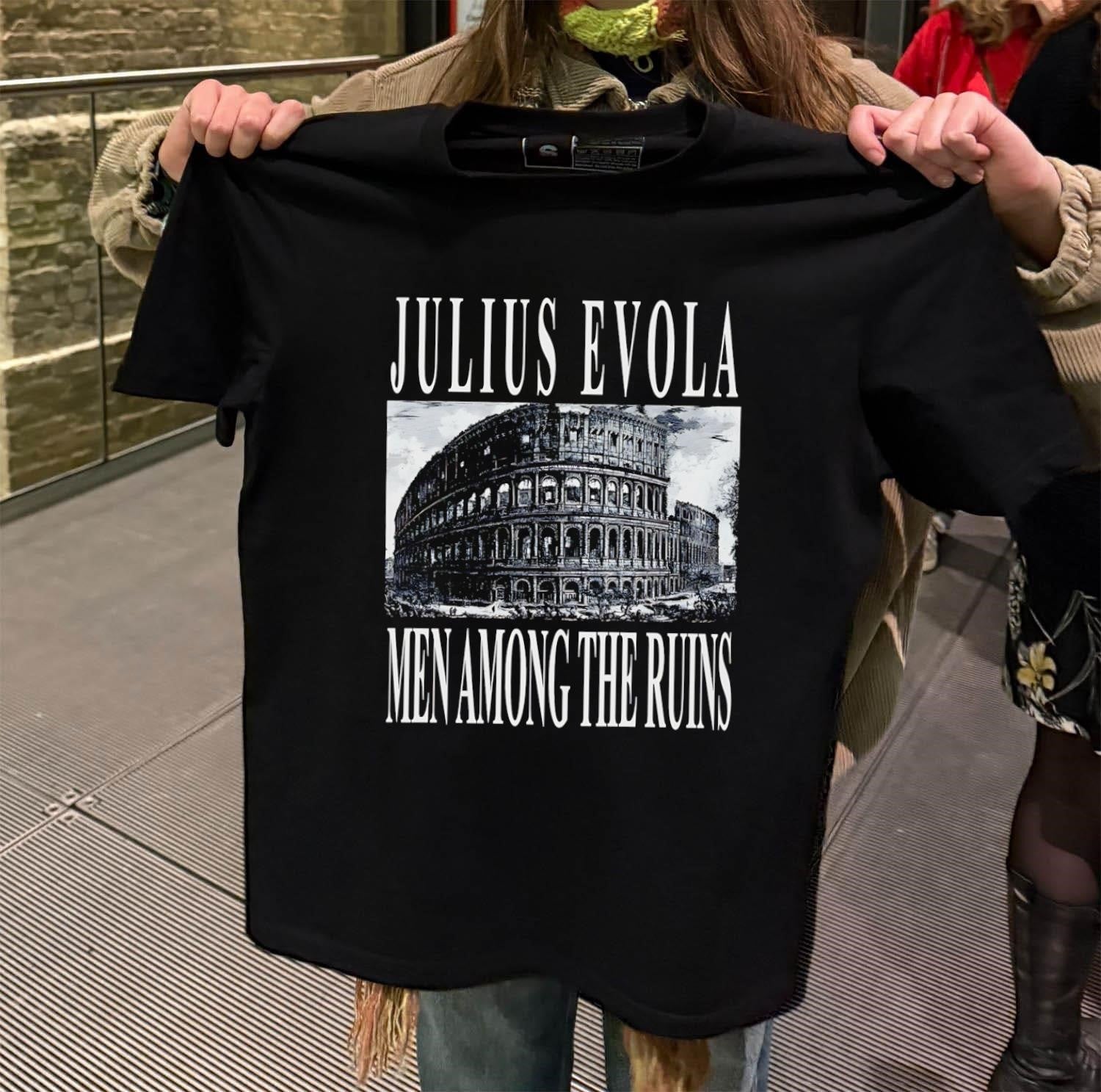 Julius Evola Men Among The Ruins Roman Colosseum - Adult & Kids T-Shirts, Sweatshirts & Hoodies apparel design preview 2