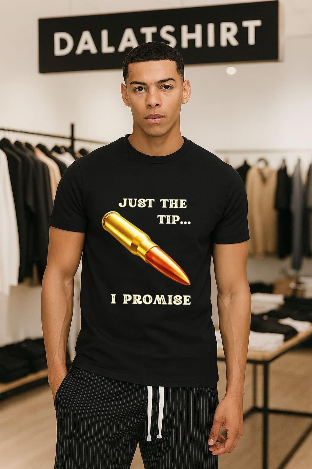Just The Tip I Promise Bullet - Adult & Kids T-Shirts, Sweatshirts & Hoodies apparel design preview 1