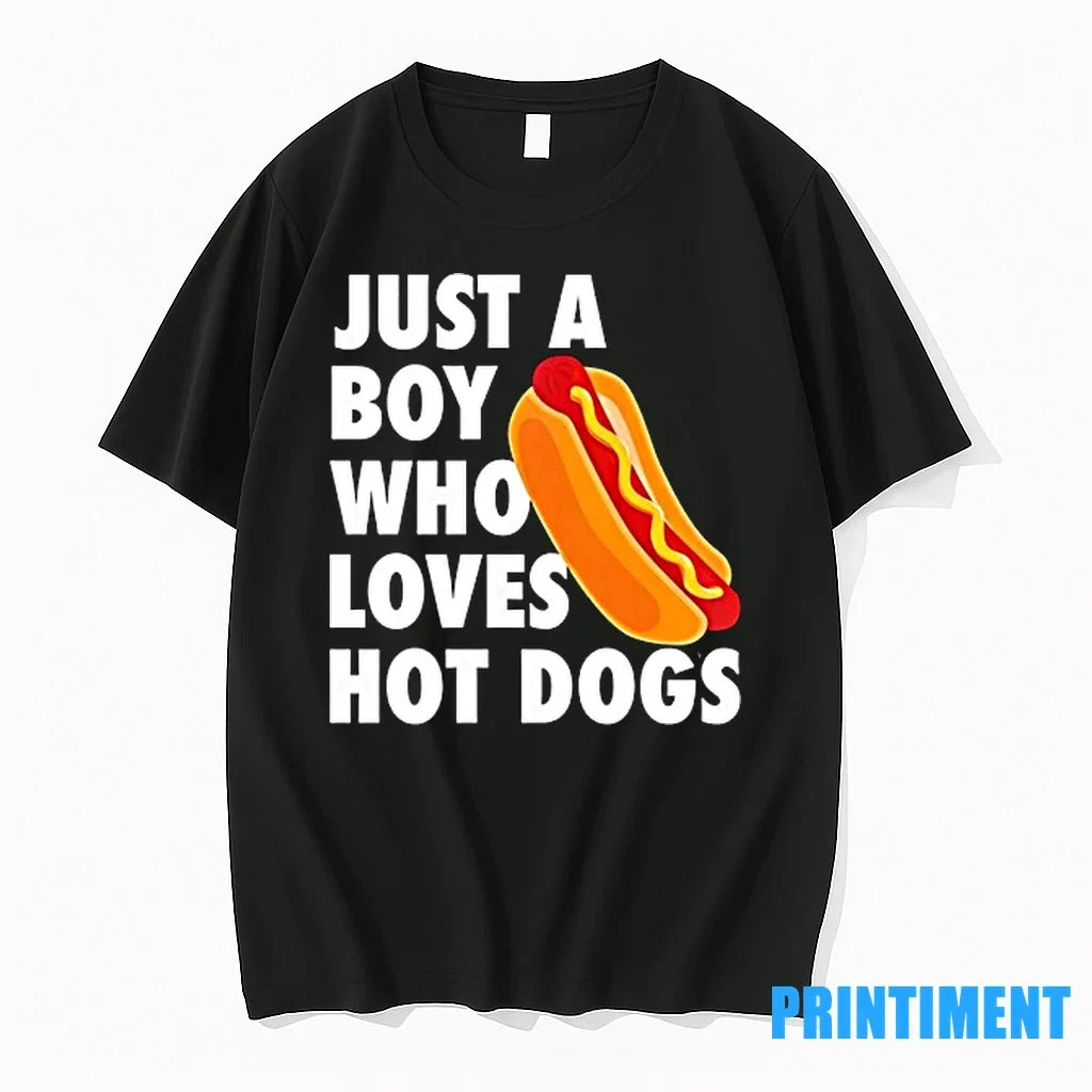 Just A Boy Who Loves Hot Dogs Sweater - Adult & Kids T-Shirts, Sweatshirts & Hoodies apparel design preview 1