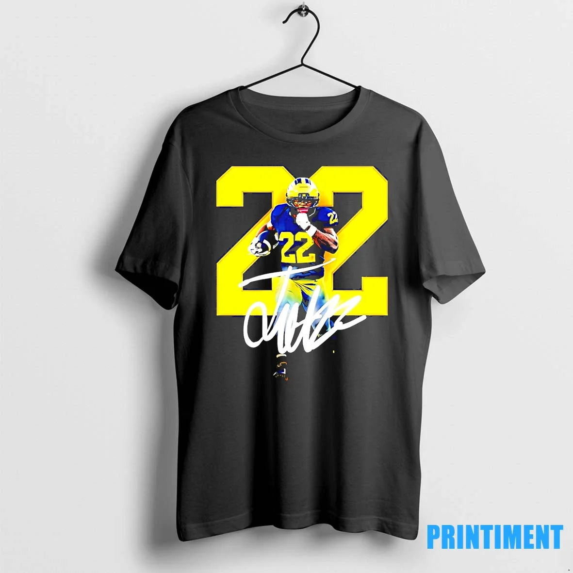 Justice Haynes Michigan Wolverines No 22 Signature - Adult & Kids T-Shirts, Sweatshirts & Hoodies apparel design preview 1
