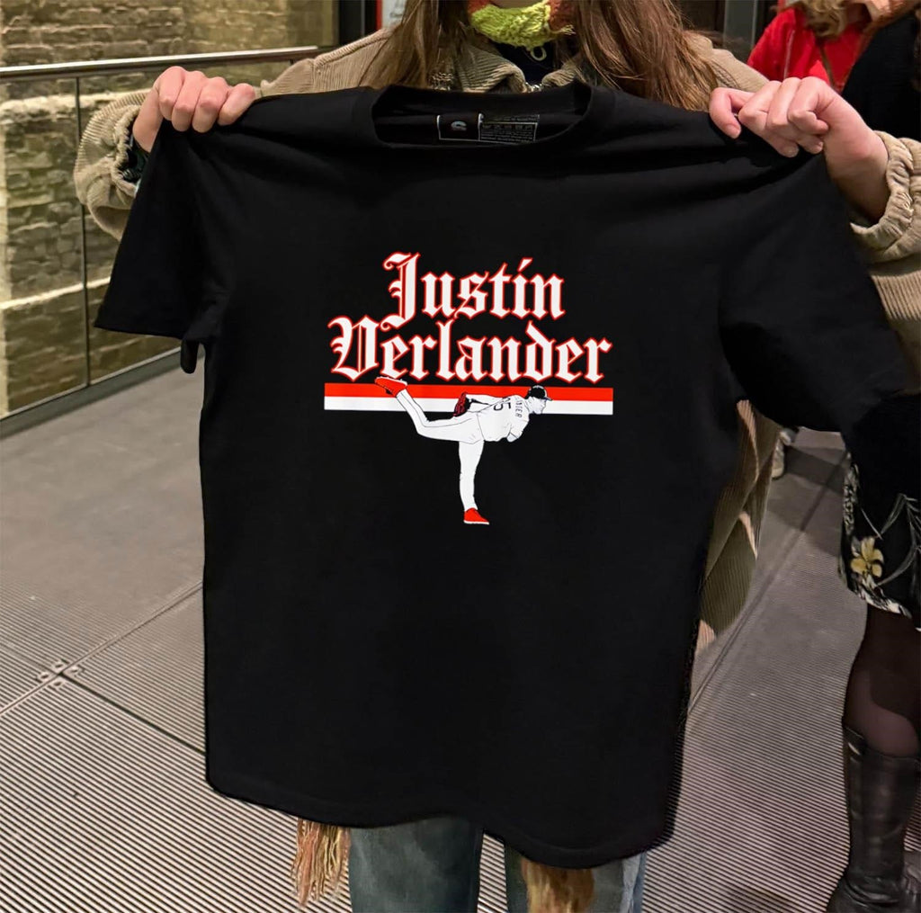 Justin Verlander Houston Baseball Pitcher Legend - Adult & Kids T-Shirts, Sweatshirts & Hoodies apparel design preview 2