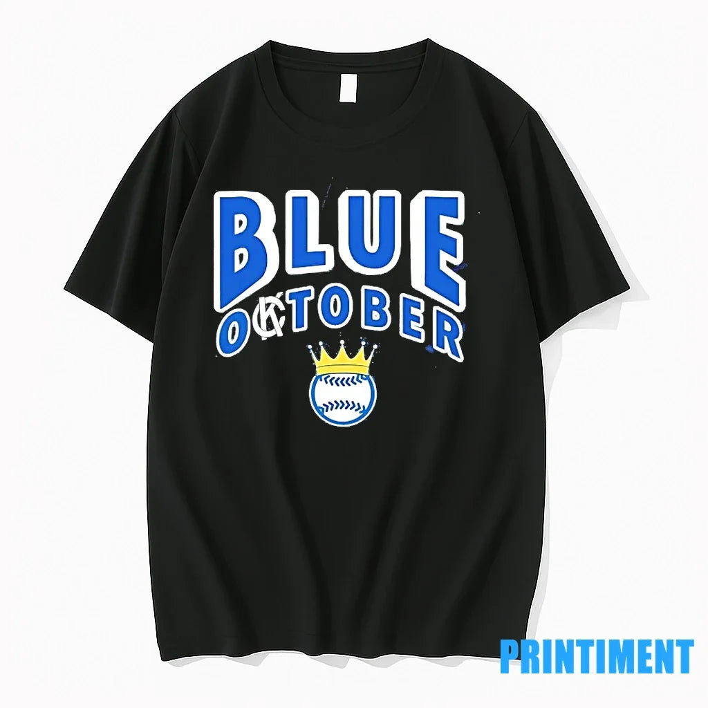Kansas City Royals Blue Okctober October Sweater - Adult & Kids T-Shirts, Sweatshirts & Hoodies apparel design preview 1