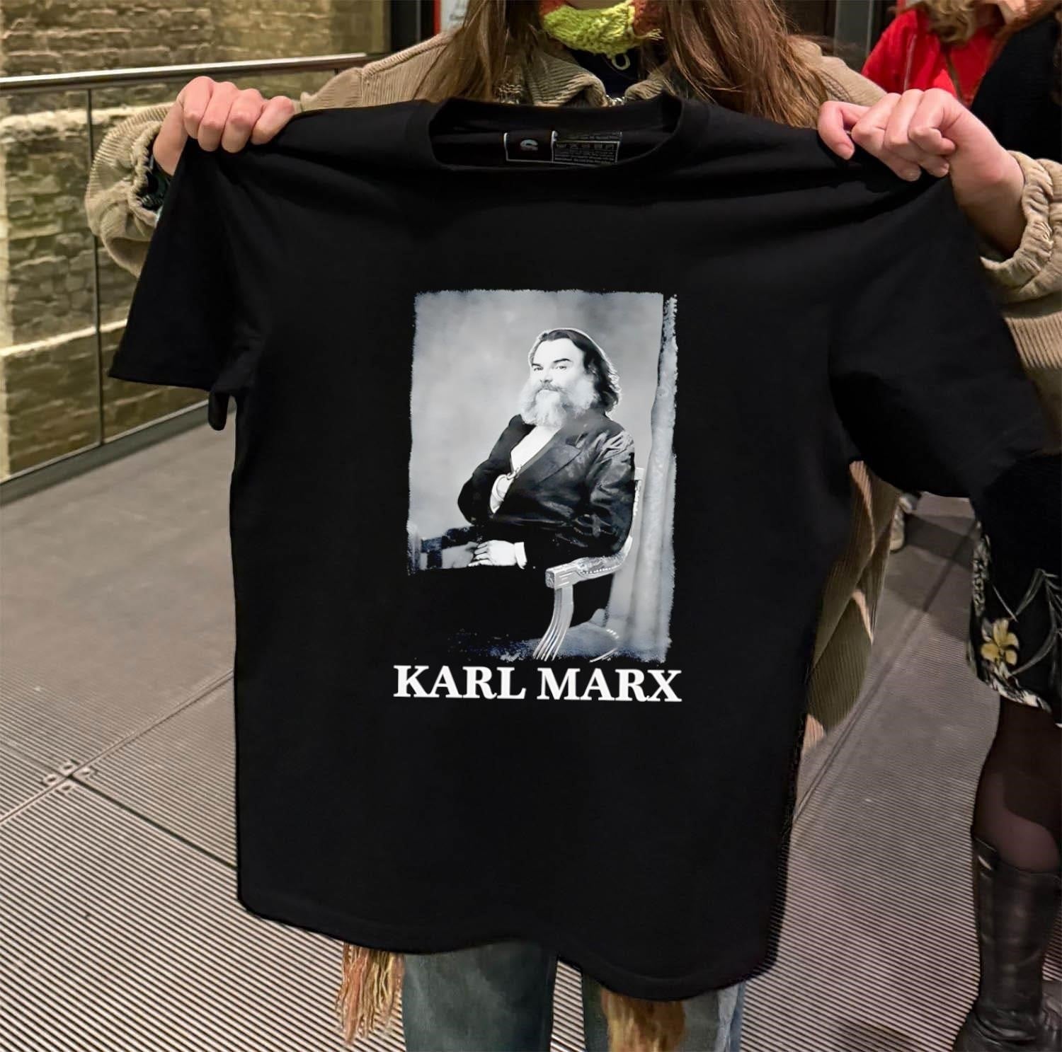 Karl Marx Portrait Jack Black Actor Parody Vintage - Adult & Kids T-Shirts, Sweatshirts & Hoodies apparel design preview 2