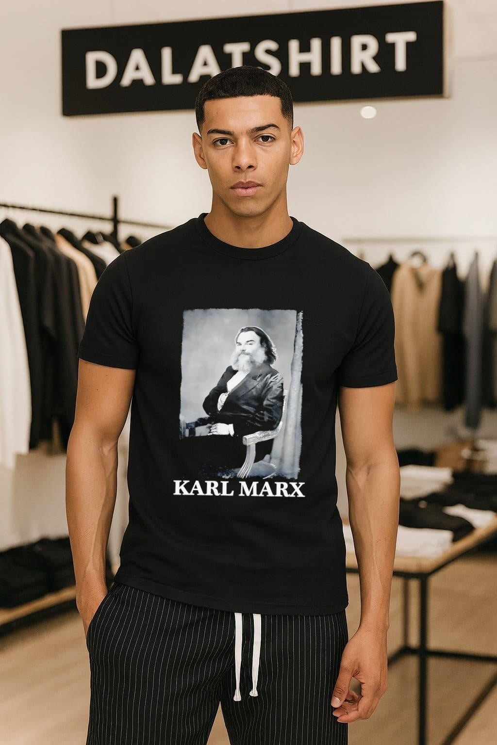 Karl Marx Portrait Jack Black Actor Parody Vintage - Adult & Kids T-Shirts, Sweatshirts & Hoodies apparel design preview 1