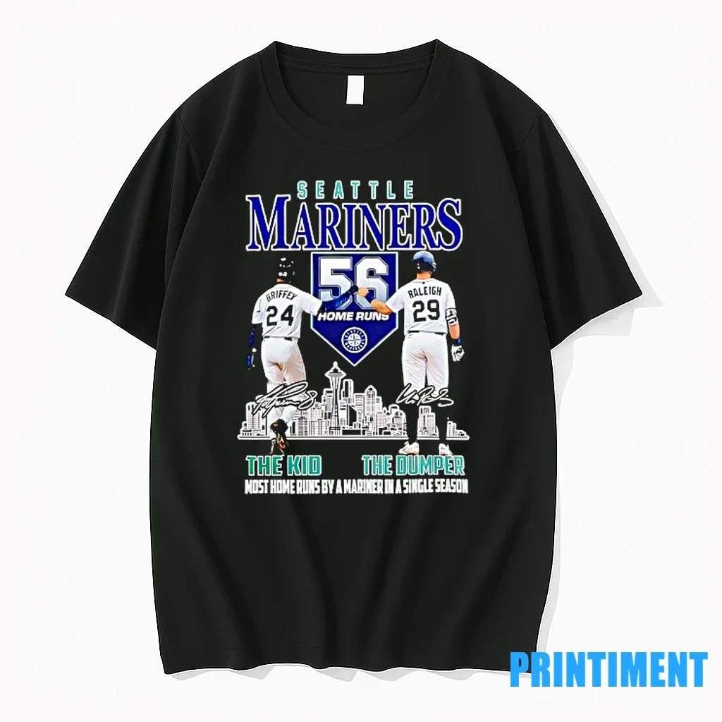 Ken Griffey Jr The Kid And Cal Raleigh Dumper Seattle - Adult & Kids T-Shirts, Sweatshirts & Hoodies apparel design preview 1