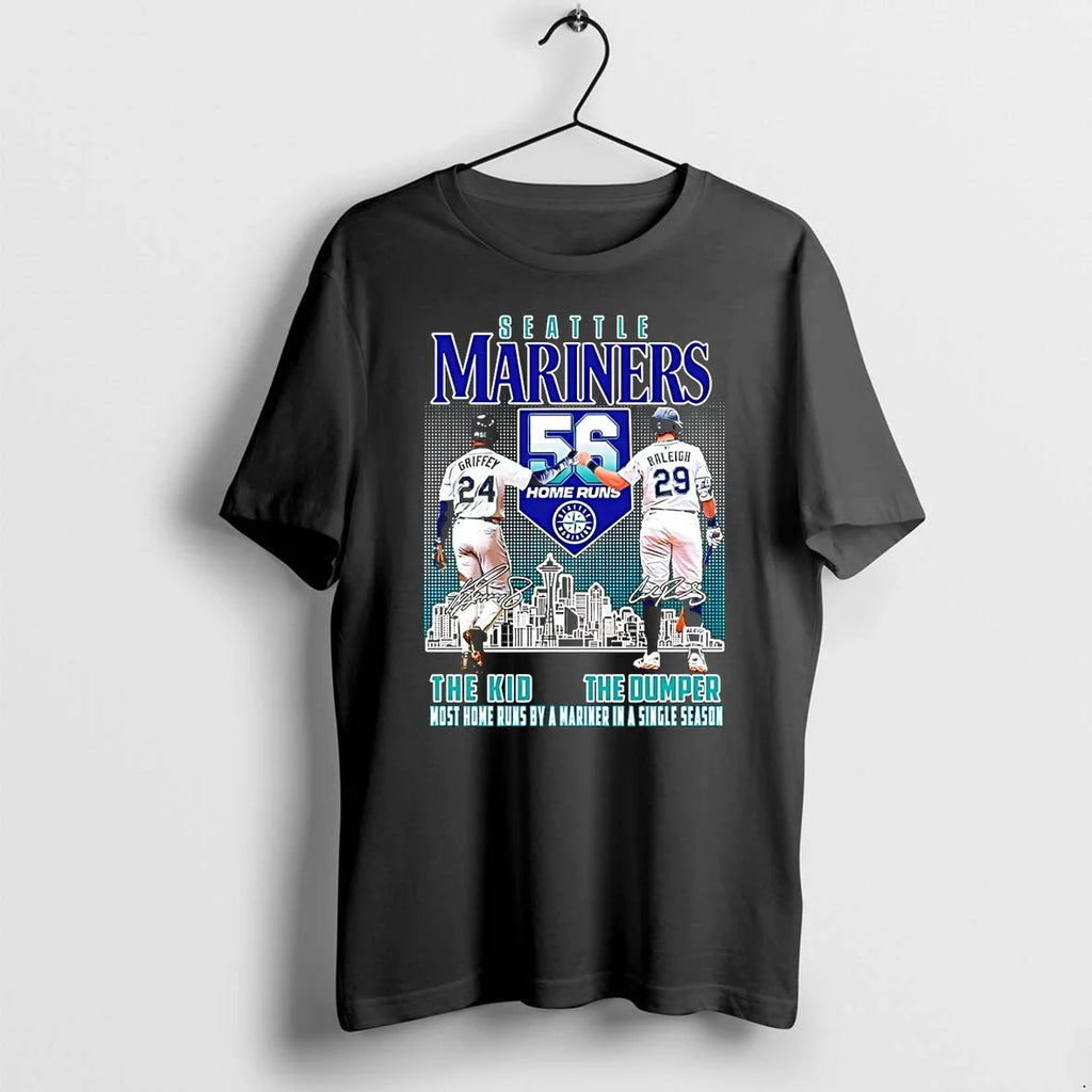 Ken Griffey Jr The Kid And Cal Raleigh Dumper Most - Adult & Kids T-Shirts, Sweatshirts & Hoodies apparel design preview 1