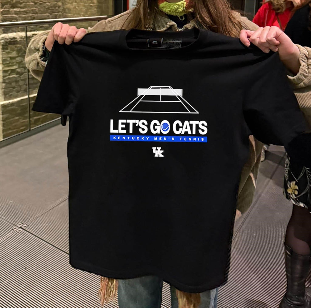 Kentucky Men's Tennis Let's Go Cats UK Logo Court - Adult & Kids T-Shirts, Sweatshirts & Hoodies apparel design preview 2