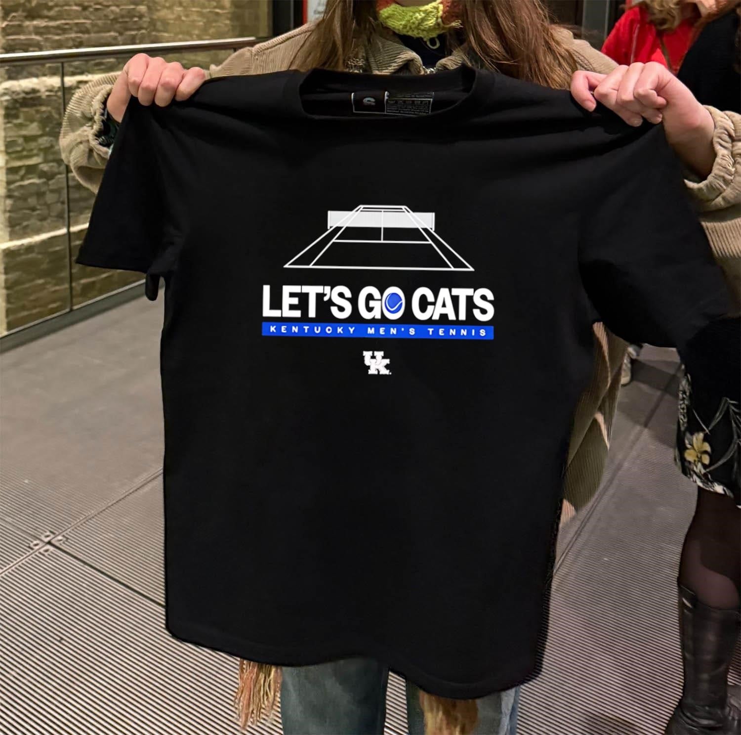 Kentucky Men's Tennis Let's Go Cats UK Logo Court - Adult & Kids T-Shirts, Sweatshirts & Hoodies apparel design preview 2