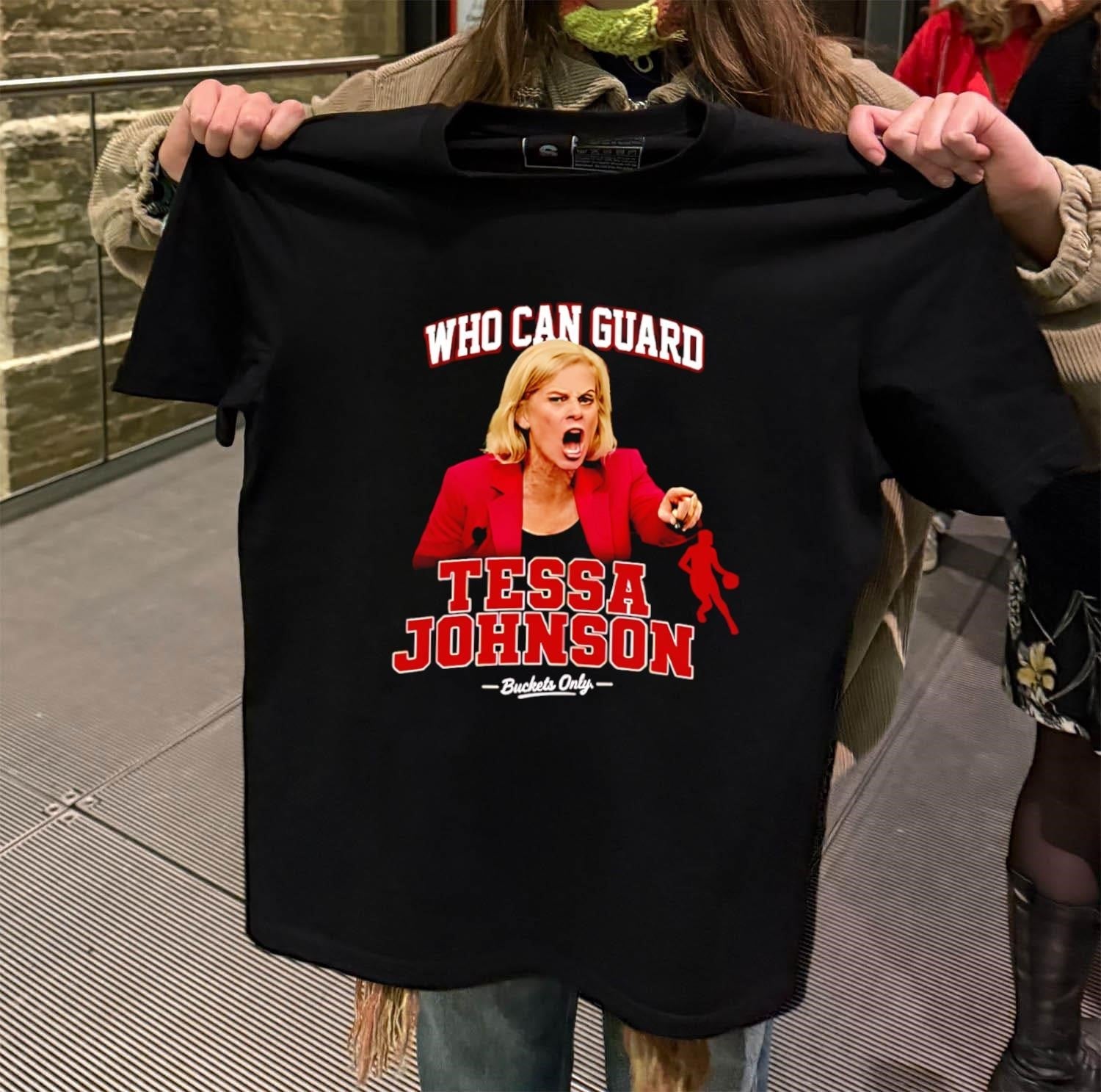 Kim Mulkey Who Can Guard Tessa Johnson - Adult & Kids T-Shirts, Sweatshirts & Hoodies apparel design preview 2