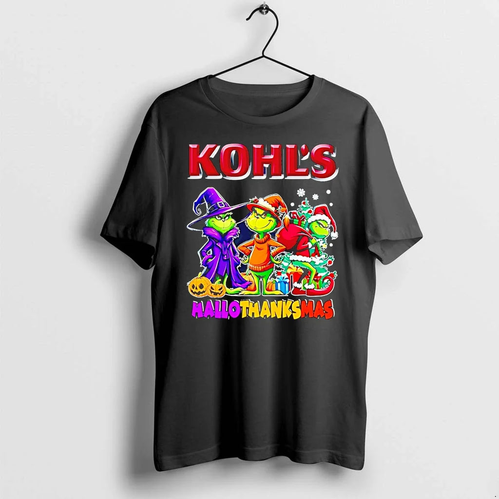 Kohls X Grinch 2025 Halloween Thanksgiving Christmas - Adult & Kids T-Shirts, Sweatshirts & Hoodies apparel design preview 1