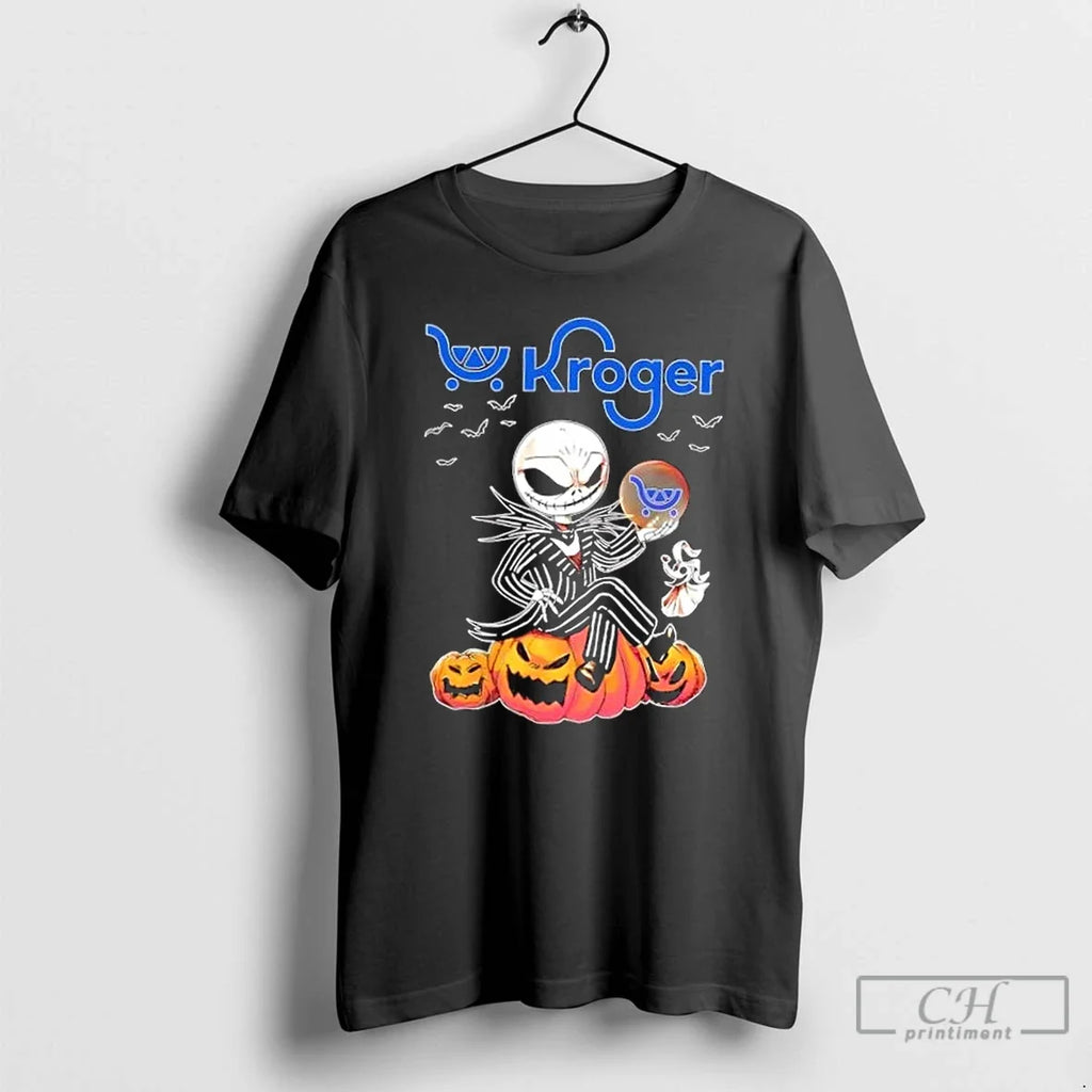 Kroger X Jack Skellington Happy Halloween - Adult & Kids T-Shirts, Sweatshirts & Hoodies apparel design preview 1