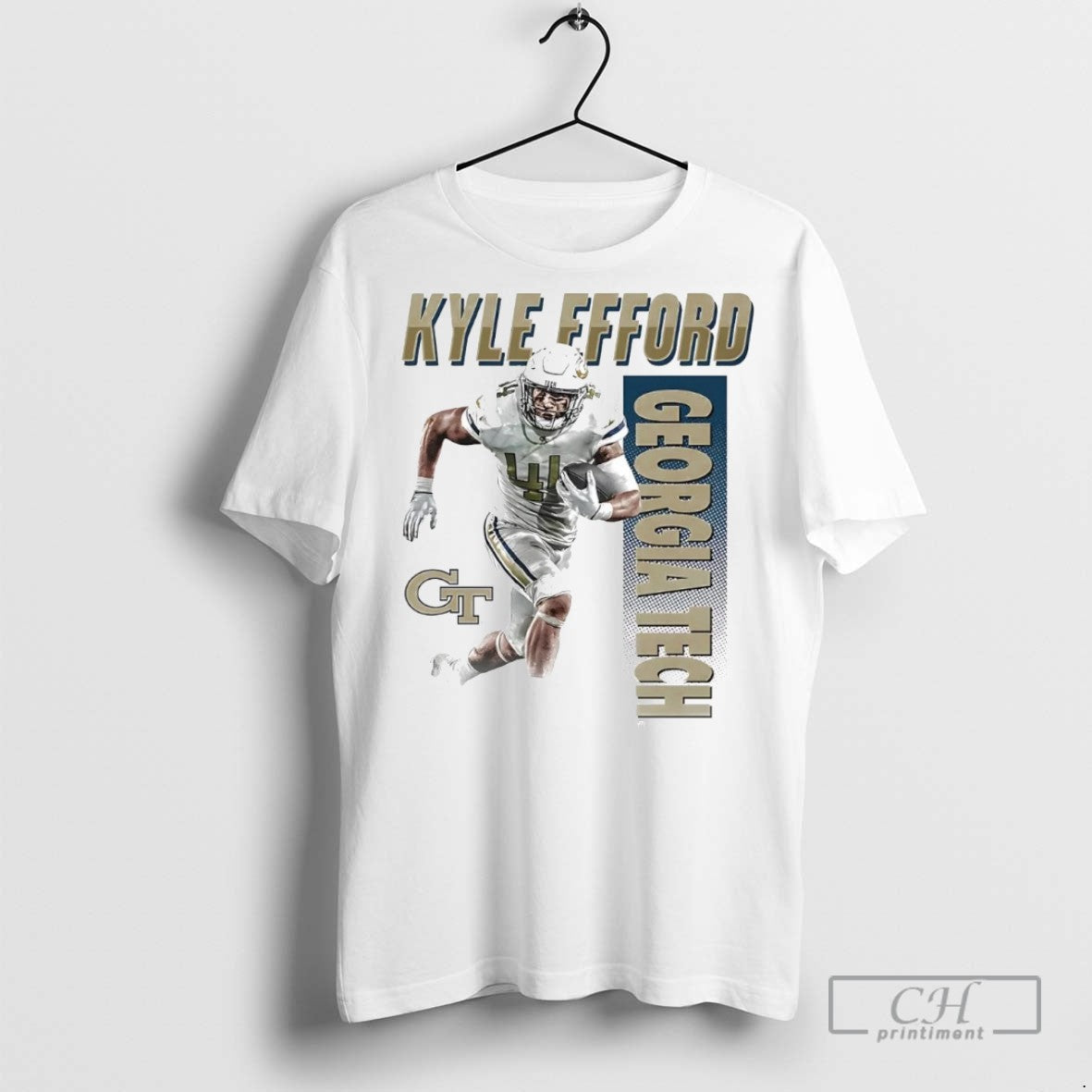 Kyle Efford Running Graphic Georgia Tech - Adult & Kids T-Shirts, Sweatshirts & Hoodies apparel design preview 1