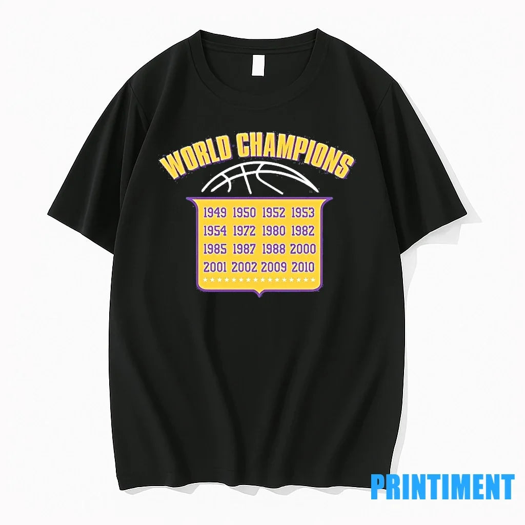 La Lakers Banners World Champions Sweater - Adult & Kids T-Shirts, Sweatshirts & Hoodies apparel design preview 1