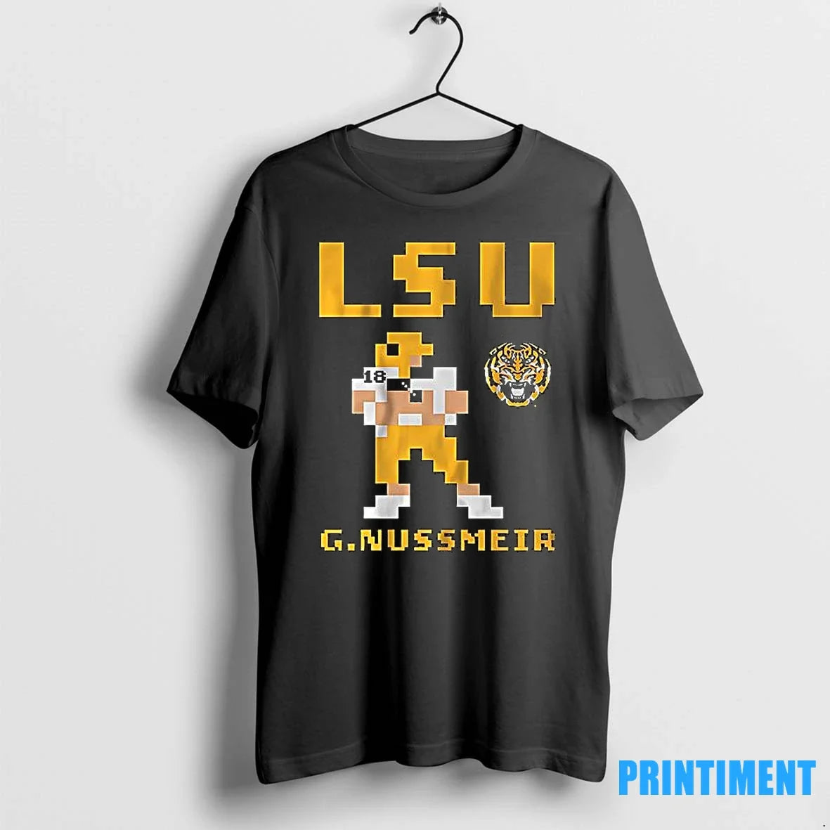 Lsu Football Garrett Nussmeier Retro Baller Video - Adult & Kids T-Shirts, Sweatshirts & Hoodies apparel design preview 1
