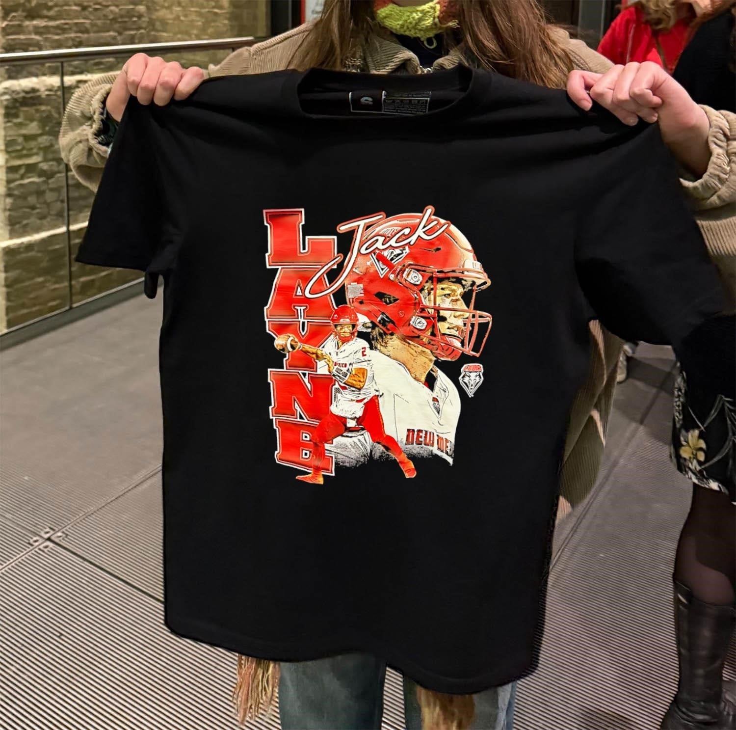 Layne Jack New Mexico Lobos football player graphic - Adult & Kids T-Shirts, Sweatshirts & Hoodies apparel design preview 2