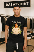 Le Petit Monkey Orangutan Hugging Baby On Moon - Adult & Kids T-Shirts, Sweatshirts & Hoodies apparel design preview 1
