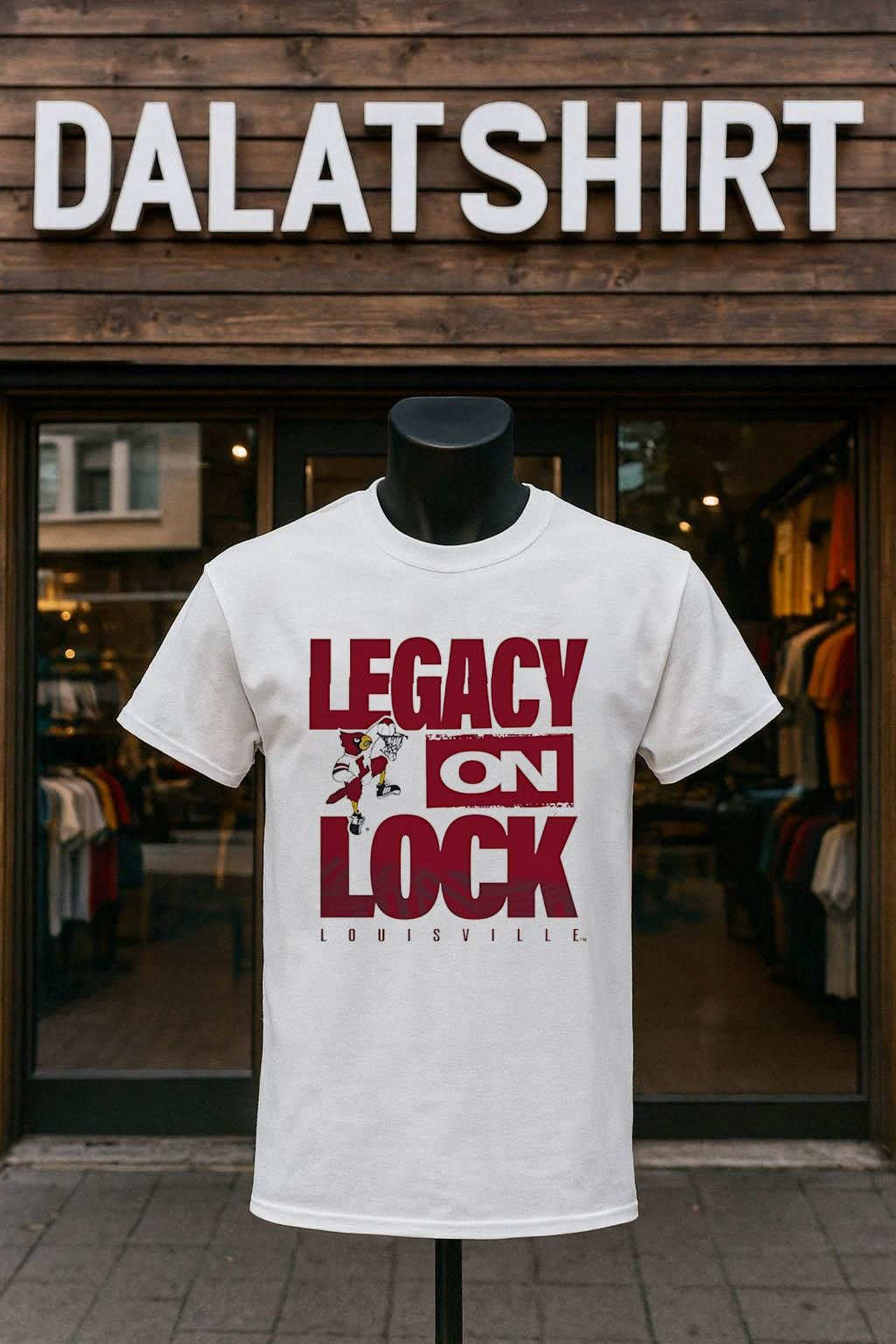 Legacy On Lock Louisville Cardinals Basketball Mascot - Adult & Kids T-Shirts, Sweatshirts & Hoodies apparel design preview 1